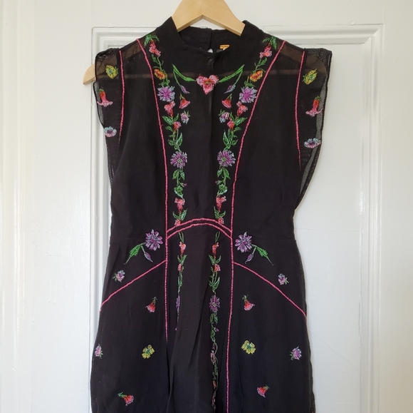 Free People Ruffle Embroidered Mini Dress - Picture 5 of 9